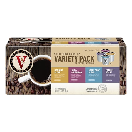 VICTOR ALLEN Coffee Variety Pack Single Serve Cup, PK96 FG014721